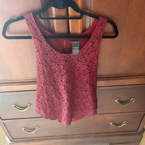 Talula Deep Red Lace Blouse